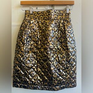 French “Vertigo” leopard skirt, 80’s vintage?
